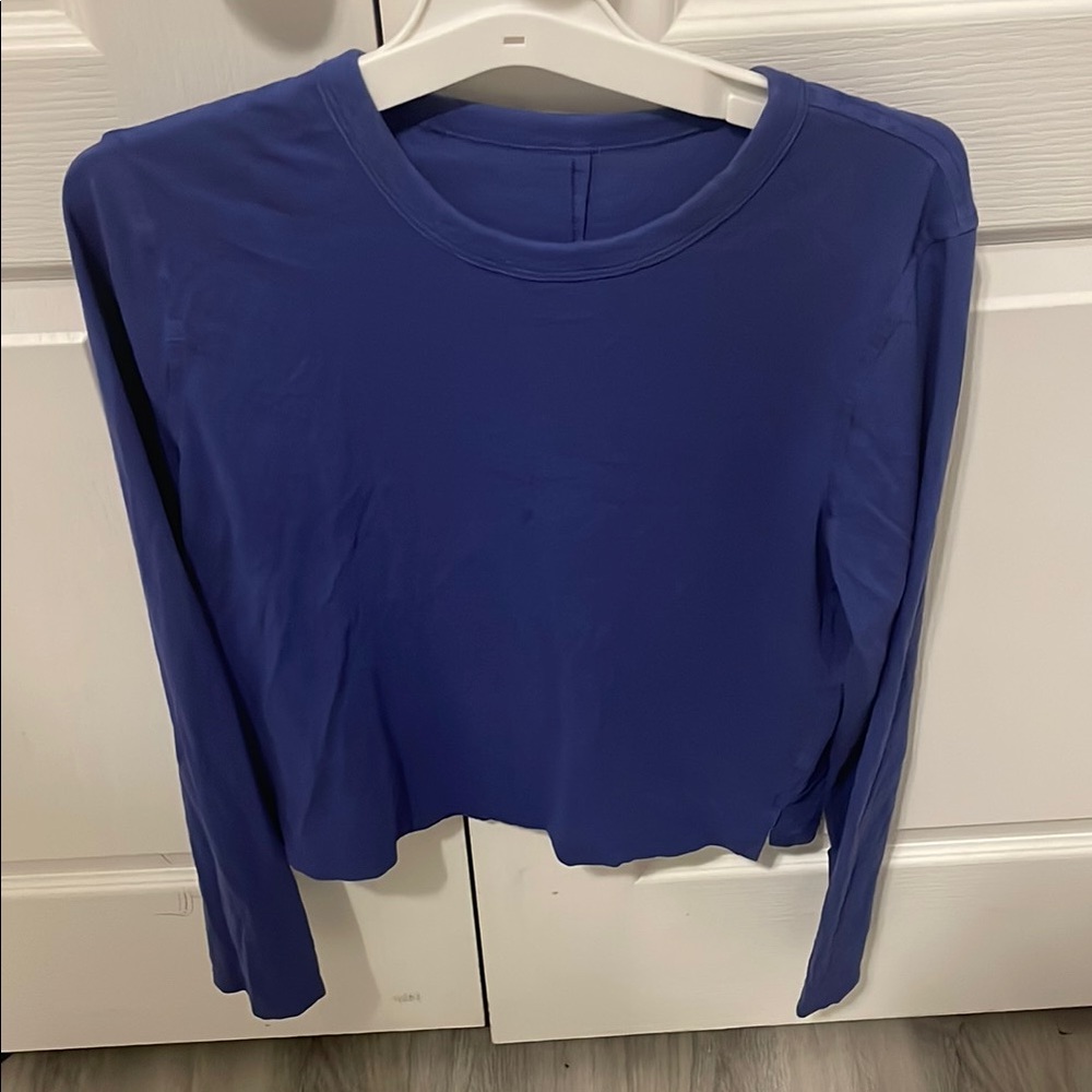 Women's Blue Long Sleeve Top